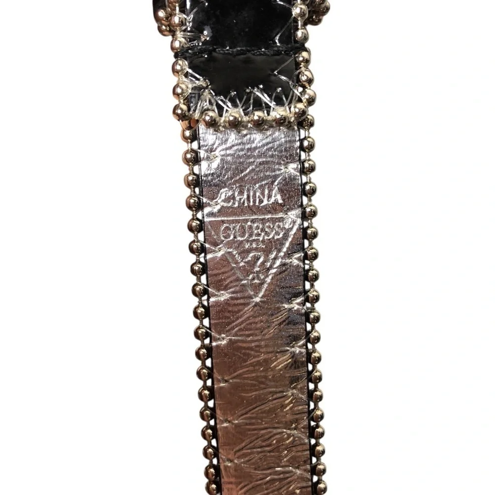 Y2K Guess Bling Belt Black Sz XL 38-42